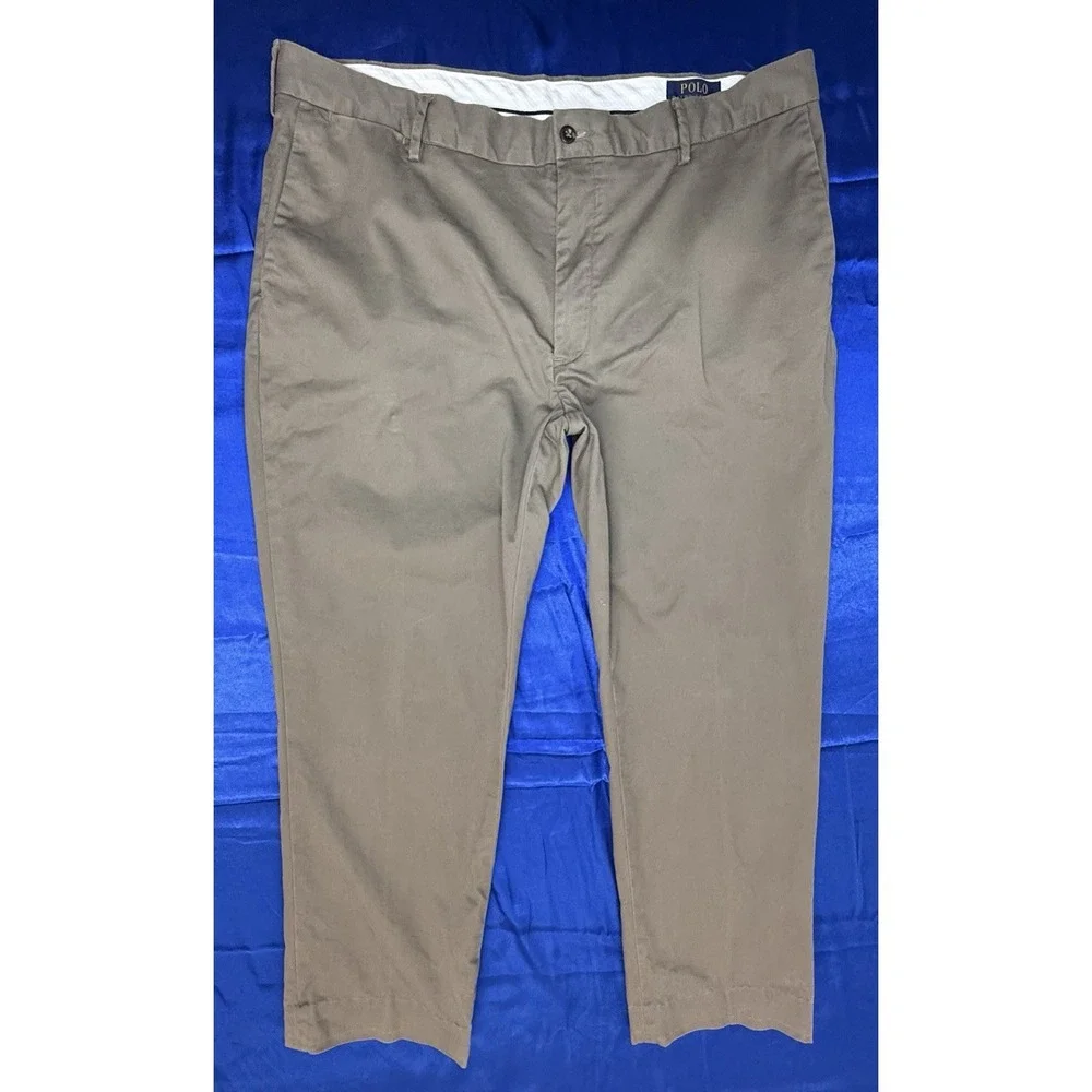 Polo Ralph Lauren Men's 38x32 (38x29.5) Stretch Classic Fit Chino Pants Dark Tan